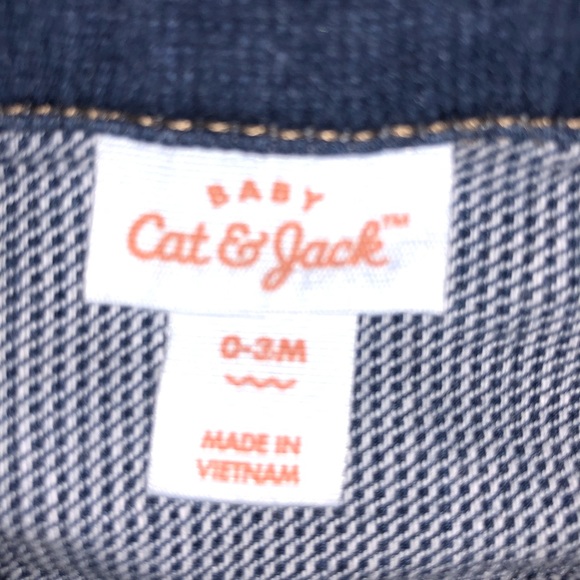 Cat & Jack 0-3 months Denim Jacket Blue Jean Jacket spandex and cotton - Picture 11 of 14